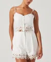 Astr The Label Kiya Eyelet Hem Linen Camisole