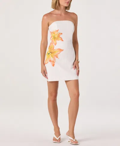 Astr Women's Kyla Strapless Mini Dress In White