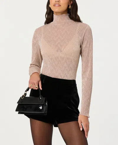 Astr Women's Kyra Turtle Neck Long-sleeve Top In Neutral