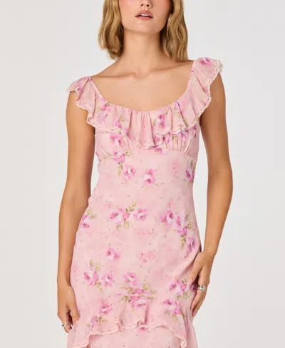 Astr Women's Laisha Round Neck Dress In Pink