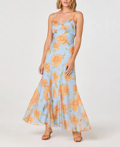 Astr The Label Maeryn Floral Chiffon Maxi Dress In Multi
