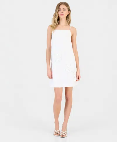 Astr Women's Marigold Square Neck Mini Dress In White