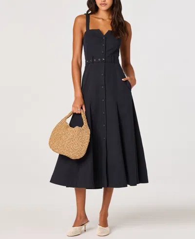 Astr Women's Mckinley Sweetheart Neck Dress In Blue