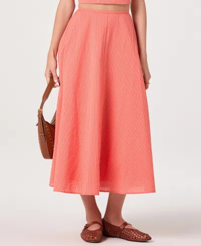 Astr Women's Myria A-line Maxi Skirt In Red