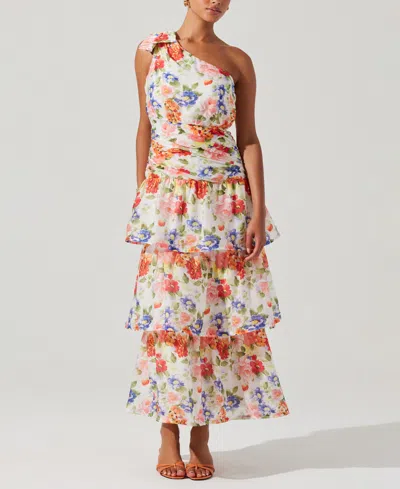 ASTR WOMEN'S NATALI ONE-SHOULDER MAXI DRESS