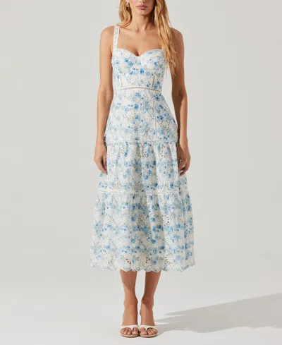 ASTR WOMEN'S PELLAGIA COTTON EYELET MIDI DRESS