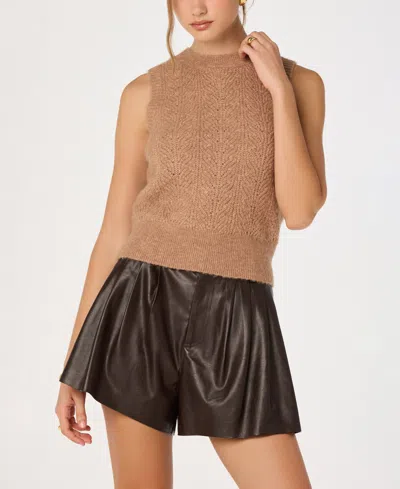 Astr Women's Pernille Crewneck Sweater In Camel