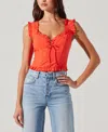 Astr Women's Raelyn Ruffled Sweetheart Top
