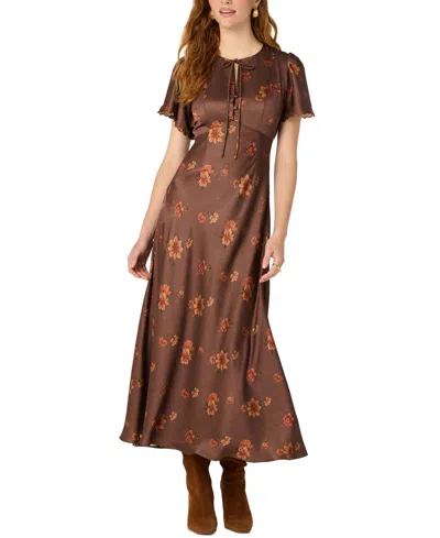 Astr Women's Riley Short-sleeve Dress In Light Brown