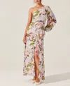 Astr The Label Sandersonia Floral Print Asymmetric Dress In Pink Floral