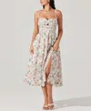 Astr The Label Sariah Eyelet Embroidery Floral Print A-line Dress In White