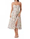 Astr The Label Sariah Eyelet Embroidery Floral Print A-line Dress In White