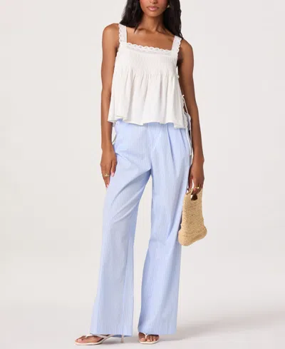 Astr Women's Side-tie Sleeveless Top In Neutral