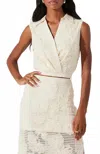 Astr The Label Sol Collar Wrap Crop Top In White