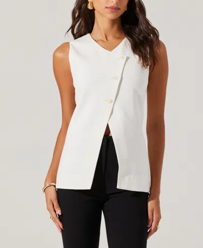 Astr Women's Sonja Textured Asymmetric Vest