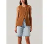 Astr Sonja Asymmetrical Vest In Brown In Brown