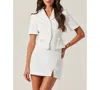 Astr The Label Sophie Short Sleeve Blazer In White