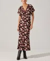 Astr The Label Talyha Floral Flutter Sleeve Maxi Dress In Multi