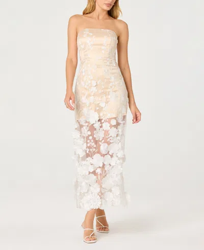 Astr Women's Tanisha Strapless Dress In Neutral