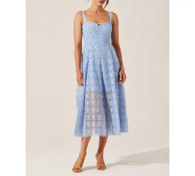 Astr Women's Tenna Lace Bustier Dress In Blue