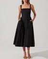 Astr The Label Vinya Cotton Dress In Black