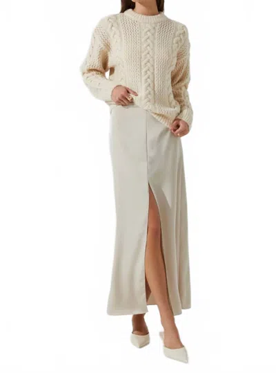 Astr Women's Vitella Skirt In Ecru In Neutral
