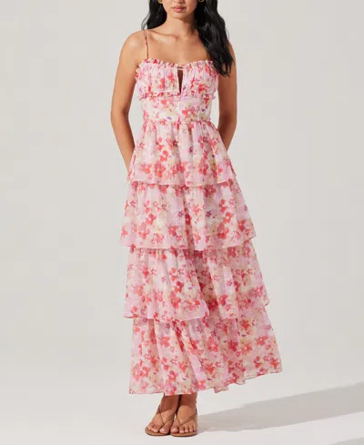 Astr Women's Vonessa Ruffled Tiered Maxi Dress