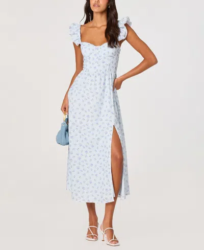 Astr Women's Wedelia Eyelet Corset Midi Dress In Multi