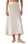 Astr Windey Satin Maxi Skirt In Ivory In Multi