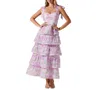 Astr Zirconia Dress In Lavender Floral