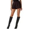 Astr The Label Sorine Slim Fit Wool Blend Shorts In Brown