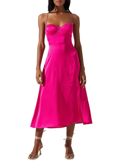 Astr Womens Semi-formal Midi Cocktail And Party Dress In Pink