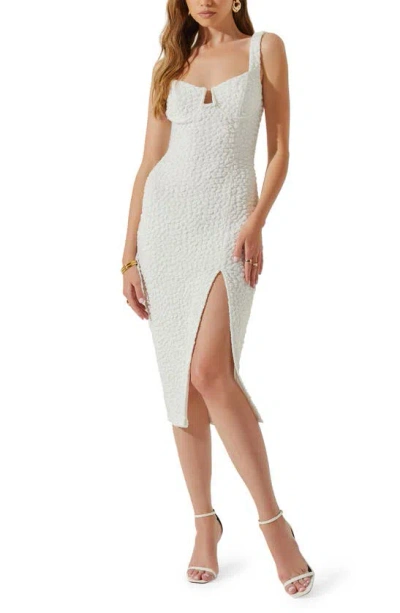Astr Women's Wylla Textured Sleeveless Midi-dress In White