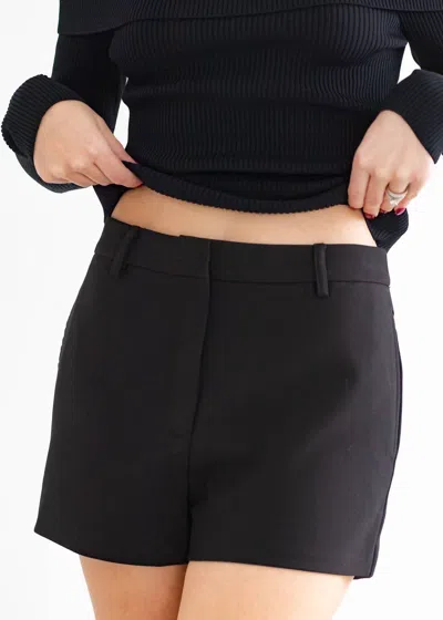 Astr Wynn High Rise Mini Shorts In Black