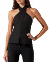 Astr The Label Yaritza Halter Neck Vest Top In Black