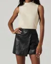 Astr The Label Zea Sleeveless Funnel Neck Rib Sweater In White