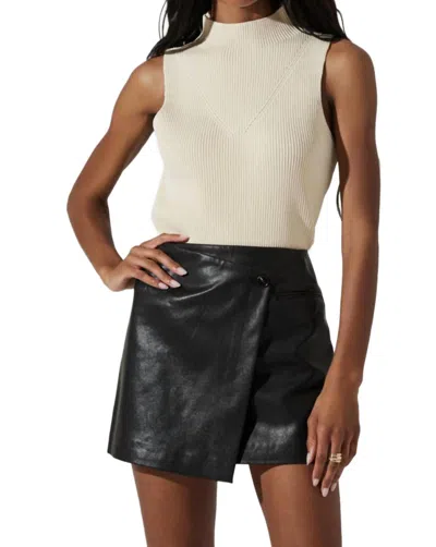 Astr Zea Sweater In Oatmeal In White