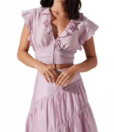 Astr Zira Top In Lavender In Purple