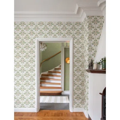 A-street Prints Blackberry Vine Trellis Wallpaper In Pink