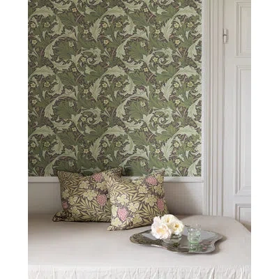 A-street Prints Granville Floral Roll In Plum