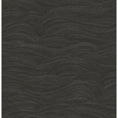 A-street Prints Leith Zen Waves 20.9' L X 33" W Wallpaper Roll In Black