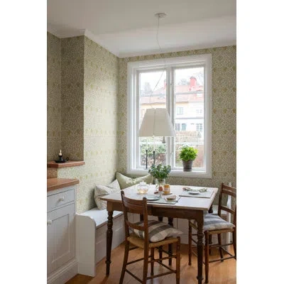 A-street Prints Oxford Union Floral Vines Wallpaper In Yellow
