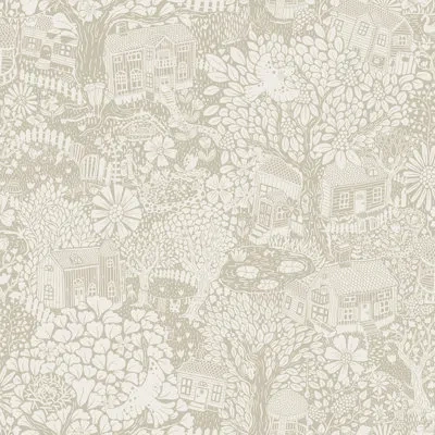 A-street Prints Woodland Village 33' L X 20.9" W Wallpaper Roll In Gray