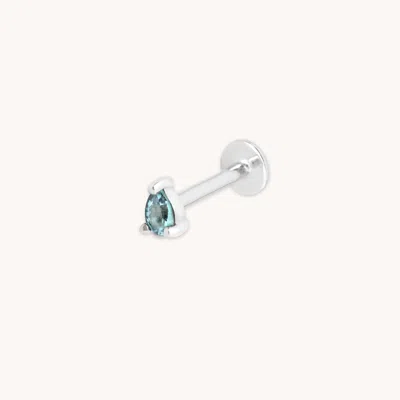 Astrid &amp; Miyu Alexandrite Pear Piercing Stud In Metallic
