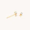 Astrid &amp; Miyu April Birthstone Earrings In Solid Gold