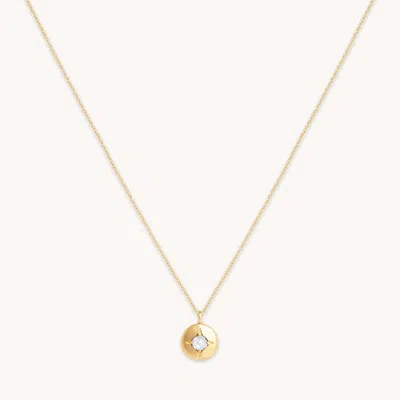 Astrid &amp; Miyu April Birthstone Necklace In Solid Gold