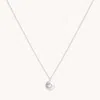 Astrid &amp; Miyu April Birthstone Necklace In Solid White Gold