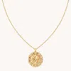 Astrid &amp; Miyu Aquarius Bold Zodiac Pendant Necklace In Gold