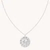 Astrid &amp; Miyu Aquarius Bold Zodiac Pendant Necklace In Silver