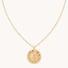 Astrid &amp; Miyu Aries Bold Zodiac Pendant Necklace In Gold
